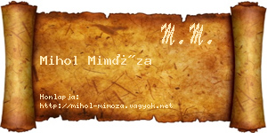 Mihol Mimóza névjegykártya